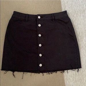 pacsun black denim skirt